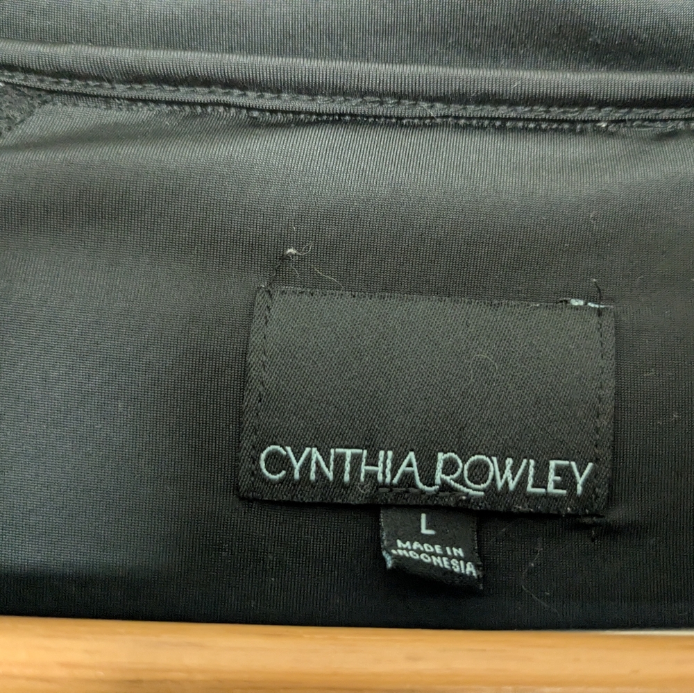 Cynthia Rowley Floral Black Activewear Full Zip Jacket Large - Picture 3 of 10